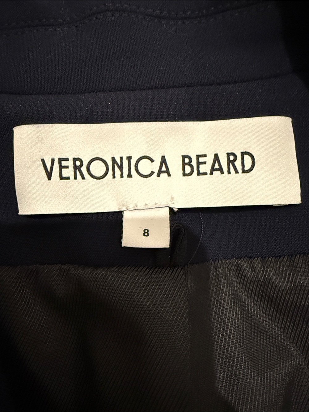 Veronica Beard Navy Double-Breasted Miller Dickey Blazer with Gold-Tone Buttons - Picture 6 of 7